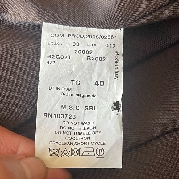 Emporio Armani brawn suit jacket/skirt size 6/8 - Picture 12 of 15